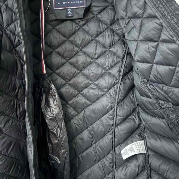 Tommy Hilfiger Women’s Hooded Zip Front Jacket - Black, Packable - Picture 11 of 12